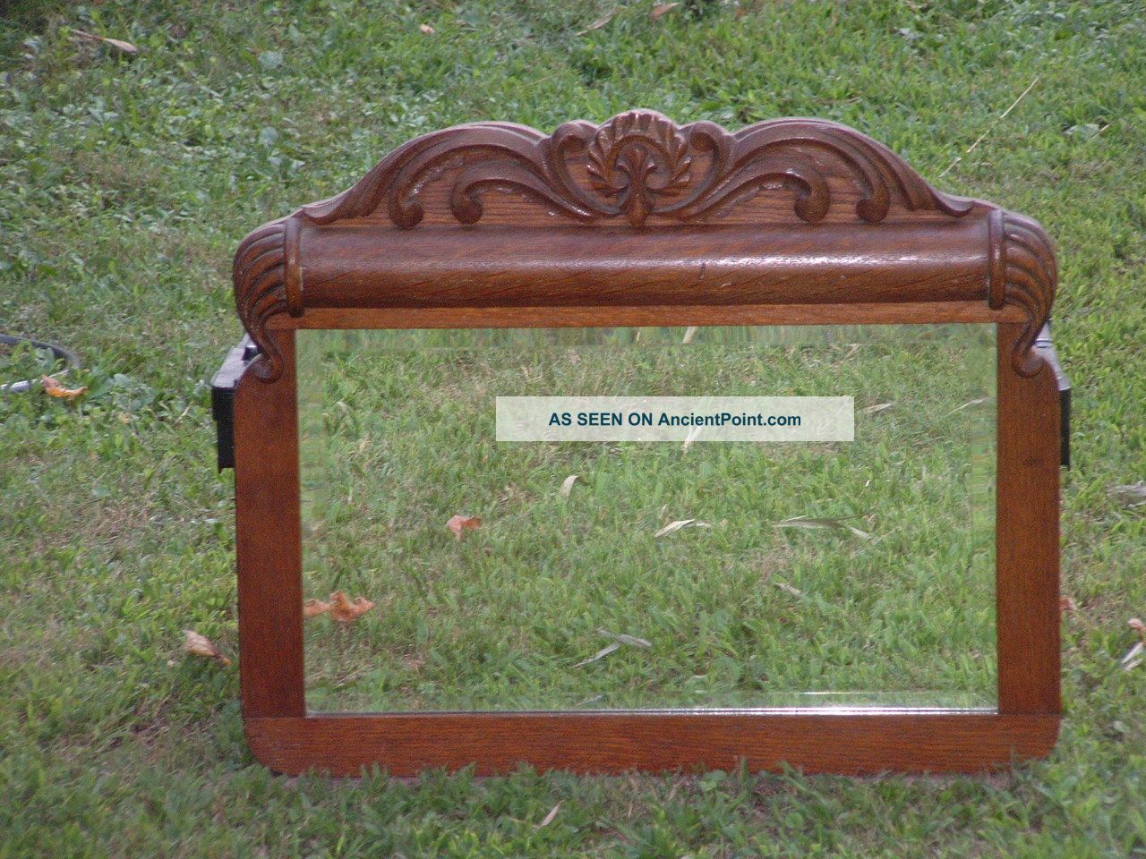 Beveled Mirror And Applied Carving Trim 1900-1950 photo