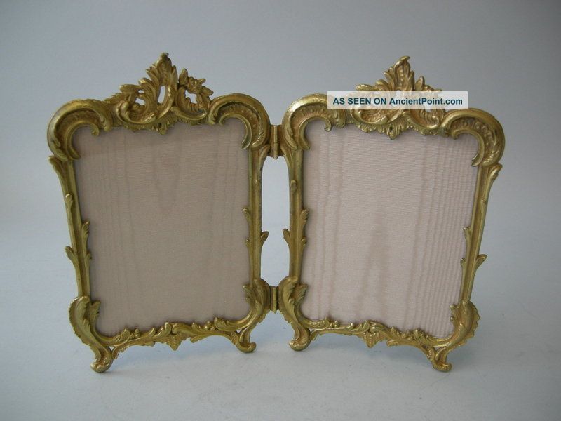 Antique French Double Gilt Dore Bronze Picture Photo Frame C.  1905 Picture Frames photo