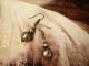 Paris Lace Pearl Vintage Brass Gold Victorian Antique Shabby Handcrafted Earring Victorian photo 9