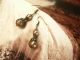 Paris Lace Pearl Vintage Brass Gold Victorian Antique Shabby Handcrafted Earring Victorian photo 5