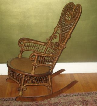 Antique Victorian Heywood Wakefield Rocking Chair C.  1890 Ex.  Cond. photo