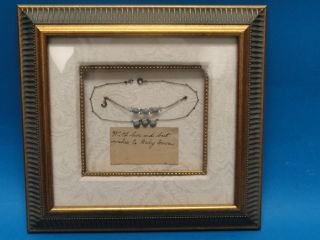 Antique Baby Sterling Jewelry Set Framed photo