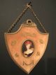 Antique French 1800’s Neoclassical Ormalu (bronze Dore) Velvet Shield Frame Picture Frames photo 1