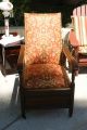 Antique Morgan Chair Recliner W/ Side Drawer Newly Reupholstered More Antiques 1800-1899 photo 6