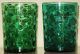 Emerald Green Blown Glass Tumblers Victorian Bubble Glass Drink Glasses Set Of 6 Victorian photo 3