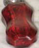 Antique Ruby Glass Perfume Scent Bottle W/ Sterling Silver Cap Cranberry Glass Victorian photo 4