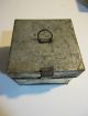 Antique Victorian Primitive Tin Hinged Spice Box Container Painted Cannisters Primitives photo 11