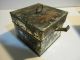 Antique Victorian Primitive Tin Hinged Spice Box Container Painted Cannisters Primitives photo 5