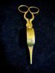 Antique Victorian Brass 3 Footed Candle Wick Snuffer Trimmer Scissors C 1800 ' S Victorian photo 2