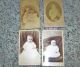 Circa 1880 Four Victorian Infants & Children Cabinet Card Photographs B&w Victorian photo 2