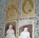 Circa 1880 Four Victorian Infants & Children Cabinet Card Photographs B&w Victorian photo 4