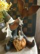 Primitive Halloween Witches Boots Bat Pumpkin And Hat Gathering Shelf Sitter Primitives photo 1