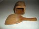 Vintage Butter Mold With Wooden Spatula Primitives photo 2