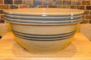 Blue Striped Bowl. .  1910 - 1920s, photo
