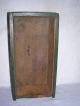 Aafa - 19th C. ,  Slide - Top Candle Box In Early Green Paint. Primitives photo 9