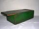 Aafa - 19th C. ,  Slide - Top Candle Box In Early Green Paint. Primitives photo 2