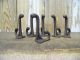 Lot Set Of 6 School Farm Coat Hooks Rusty Rust Cast Iron Multiples Available Hooks & Brackets photo 2