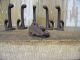Lot Set Of 6 School Farm Coat Hooks Rusty Rust Cast Iron Multiples Available Hooks & Brackets photo 3