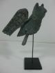 Early Incredible 19th C.  Carved & Painted Folk Art Owl Carving W/ Orig.  Paint Nr Primitives photo 1