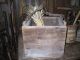 Olde Primitive Wood Buttr ' Y Box - Dry Attic Patina W/olde Horse Leather Handle Primitives photo 2