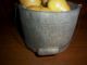 Vintage Primitive Wooden Bucket With Wire Bail/wood Handle Filled W/pears Primitives photo 1