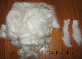 Lustrous White Sheep ' S Wool Absolutely Gorgeous - - - Perfect Doll Hair For Santa photo