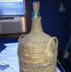 Rare Antique Wicker Covered Wine Making Bottle Jug Vintage Blown Glass 2 ' Tall Primitives photo 4