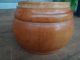 1800s Treenware Spice Jar With Lid Peaseware Footed Wooden Container Sugar Bowl Primitives photo 5