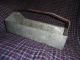 Primitive Galvanized Tote Carrier Tool Caddy Steel Handle Cool Old Collectible Primitives photo 1