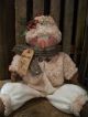 Primitive Furry Fleece Dressed Snowman ==weighted Bottom Doll == 20 In == Primitives photo 1