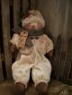 Primitive Furry Fleece Dressed Snowman ==weighted Bottom Doll == 20 In == Primitives photo 4