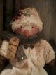Primitive Furry Fleece Dressed Snowman ==weighted Bottom Doll == 20 In == Primitives photo 5