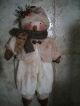 Primitive Furry Fleece Dressed Snowman ==weighted Bottom Doll == 20 In == Primitives photo 6