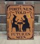 Primitive Style Halloween Witch Sign Fortunes Told Futures Seen Hp Wiccan,  Moon Primitives photo 1