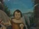 Exceptional Mid 19th C.  O/b Folk Art Painting Of Boy W/ Rocking Horse & Whip Nr Primitives photo 6