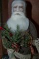 Olde Primitive Santa Doll Olde St Nick Vint~quilt~ Bobbin Vintage Photo Ooak Primitives photo 2