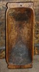Antique Primitive Carved Wooden Dough Bowl; Old Hand - Hewn Country Trencher 1800s Primitives photo 7