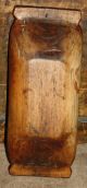 Antique Primitive Carved Wooden Dough Bowl; Old Hand - Hewn Country Trencher 1800s Primitives photo 8