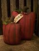 Primitive Fall Pumpkins Set Of 2 == Harvest Doll == Primitives photo 2