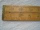 Antique Brass And Boxwood Folding Ruler ~made In England~ Primitives photo 1