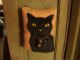 Primitive Halloween Black Cat Quilt Door Pillow ~ Folk Art Primitives photo 8
