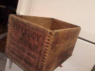 Vintage Lifebuoy Soap Wooden Box Late 1800 ' S Early 1900 ' S photo
