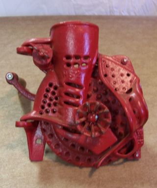 C S Bell Hand Crank Corn Sheller Cast Iron photo
