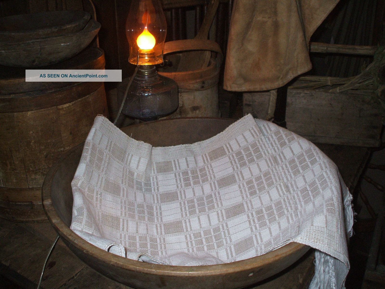 Olde Primitive Woven Coverlet Inspired Table Runner - Estate Found Primitives photo