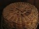 Antique 1800s Two Lrg Woodlands Native American Indian Covered Storage Baskets Primitives photo 2