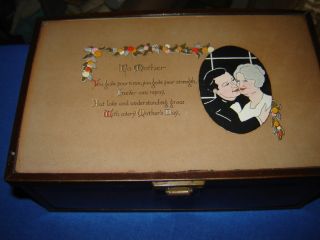 Primitive Jewelery Box W/mother ' Poem photo