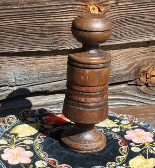 Antique Wooden Nutmeg Pepper Grinder.  19th Century. photo