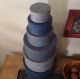 Set Of 6 Primitive Stacking Boxes In Shades Of Early Blue Primitives photo 1