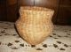 Old Primitive Straw Weaved Basket Vase Primitives photo 1