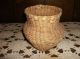 Old Primitive Straw Weaved Basket Vase Primitives photo 3